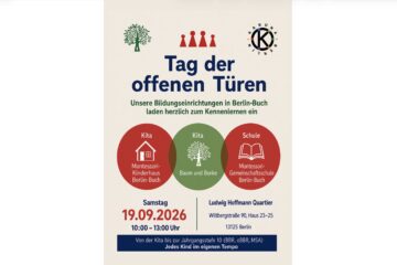 Flyer mit der Aufschrift Tag der offenen Türen und Informationen zum Tag am 19.9.2026
